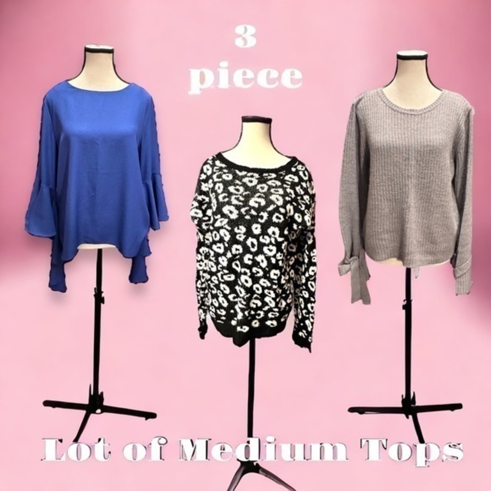 Women’s 3pc Medium Sweater & Top Bundle Medium M